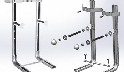 Suspended sanitary ware bracket